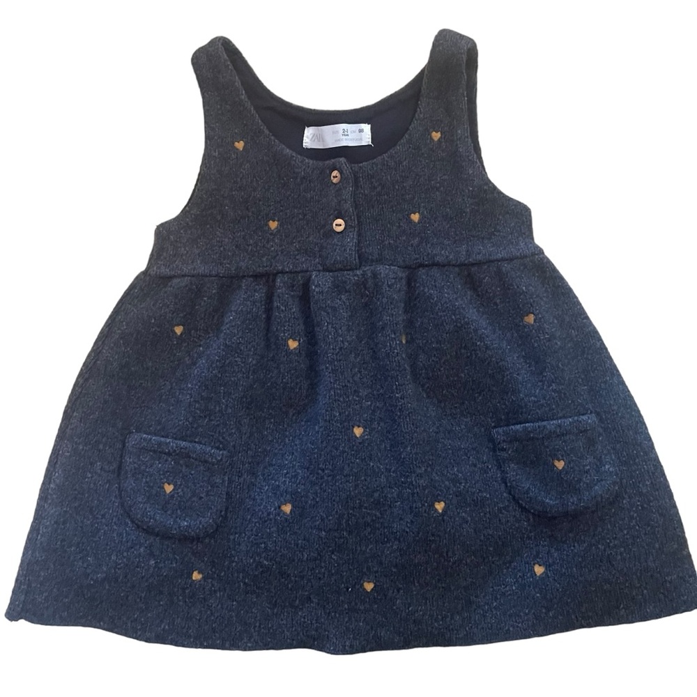 Zara Kids Casual Dress - Navy with Gold Accents
